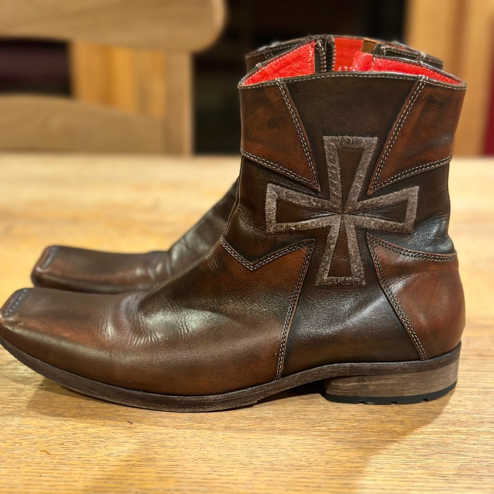 Mark Nason - Vero Cuoio Side-Zip Square Toe Boots